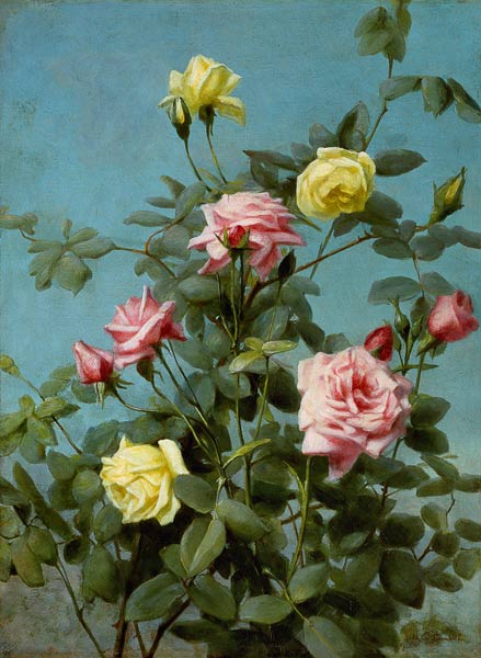 Roses pink and yellow. from George Cochran Lambdin