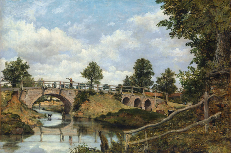 Eine alte Brücke bei Hendon, Middlesex. Um 1828 from George Frederick Watts