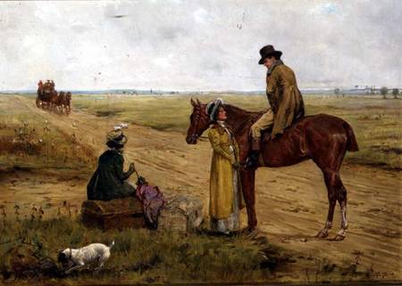Waiting for the Stage Coach from George Goodwin Kilburne