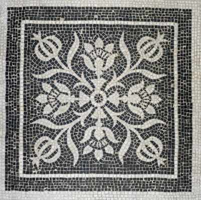 Detail of a floral floor pattern, c.1880 (mosaic) from George II Aitchison