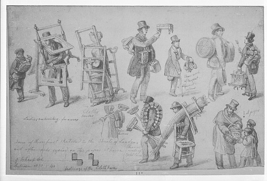 London street traders, 1830-40 from George the Elder Scharf