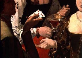 The Cheat with the Ace of Diamonds, detail of the players