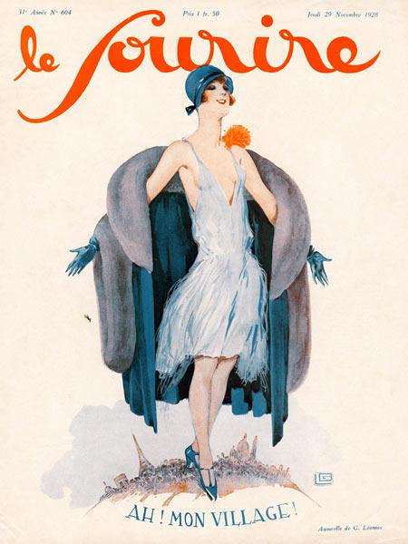 Front Cover of ''Le Sourire'', November 1928 (colour litho) 