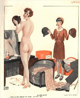 Illustration from ''Le Sourire'' (colour litho) 