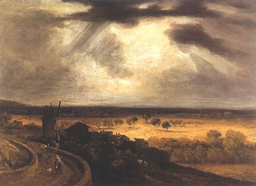 Landscape with windmill (look of Montmartre) from Georges Michel