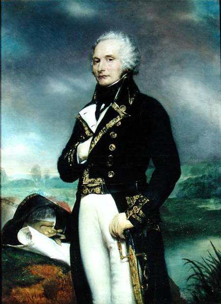 Portrait of Viscount Alexandre-Francois-Marie de Beauharnais (1760-94) after a painting by J. Guerin from Georges Rouget