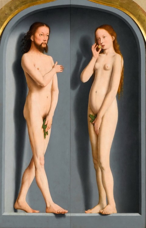 Adam and Eve (Sedano Family Triptych, exterior panels) from Gerard David