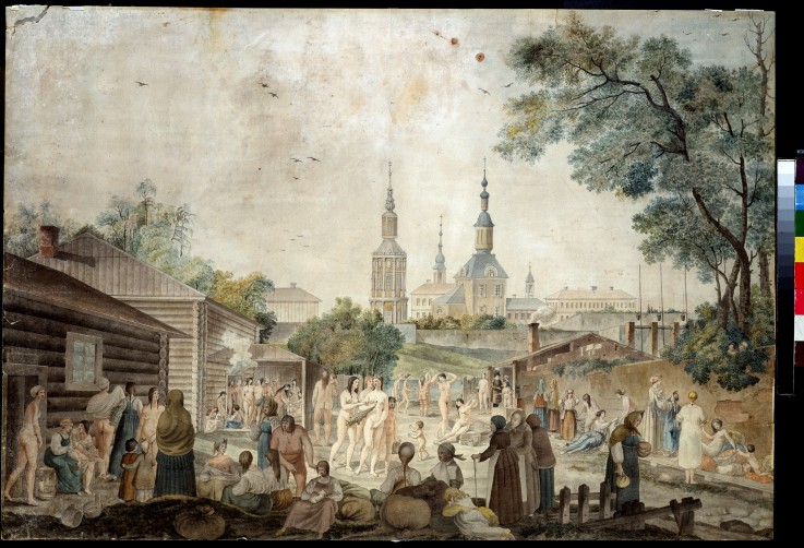 View of the Serebryanichesky Bath Houses in Moscow from Gerard de la Barthe
