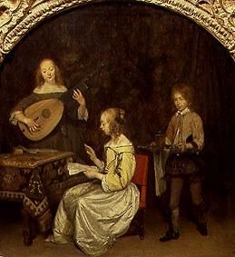 Song and lute game from Gerard ter Borch or Terborch