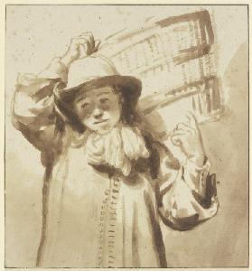 Boy carrying a basket