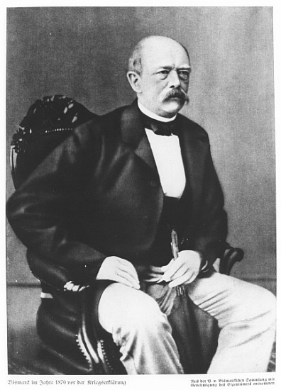 Bismarck in 1870 before the Declaration of War from German School
