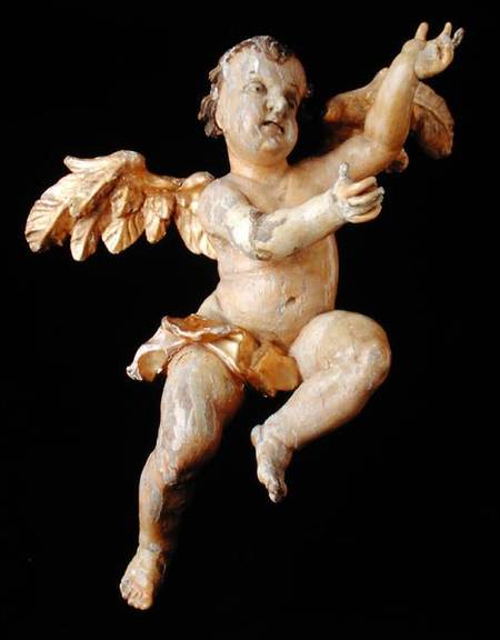 Carved Putto from German School