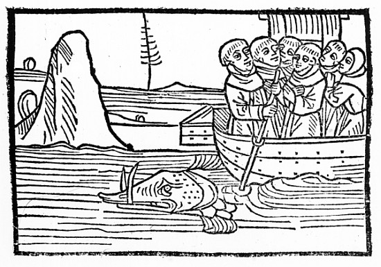Illustration from ''The Voyage of St. Brendan'' from German School