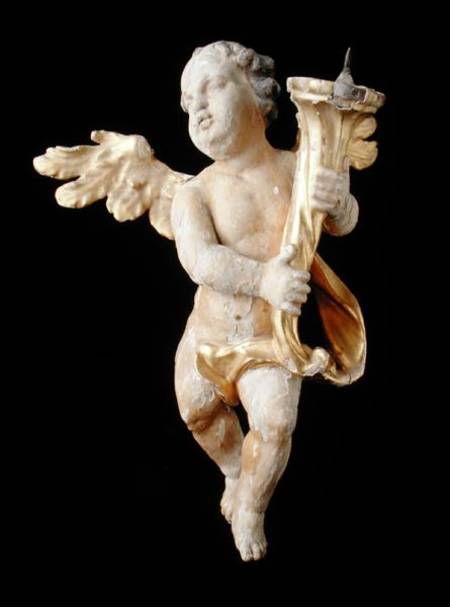 Pair of flying putti from German School