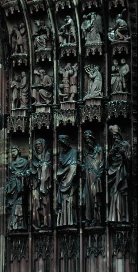 Sculptural detail from the right-hand side of the central portal, west facade from German School
