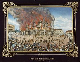 Fire at the Royal Theatre in Dresden on 21st September 1869