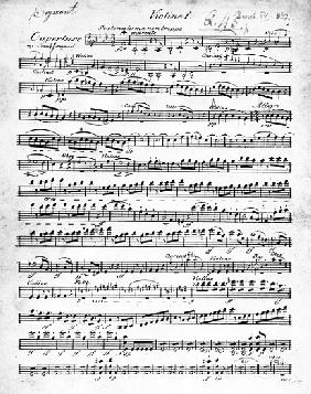 Sheet Music for the Overture to ''Egmont'' Ludwig van Beethoven, written between 1809-10
