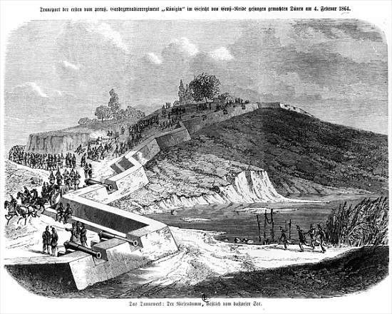 War of Duchies, Danish fortifications, illustration from ''Illustrierte Kriegsberichte aus Schleswig from German School