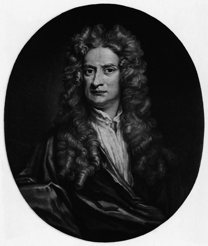 Isaac Newton from German School, (19th century)