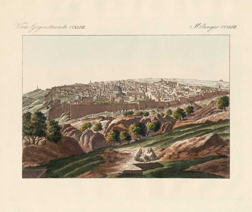 View of Jerusalem from German School, (19th century)