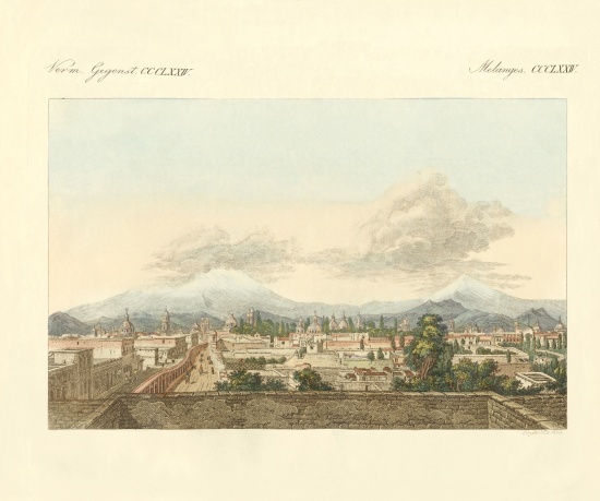 A view of Mexico and of the farer surroundings of that town from German School, (19th century)