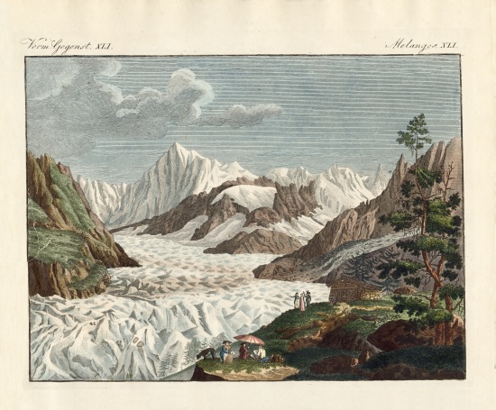 Alpen Glacier from German School, (19th century)