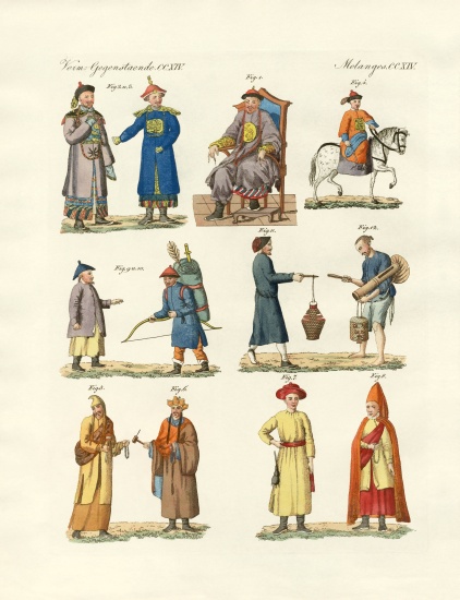 Chinese dresses from German School, (19th century)