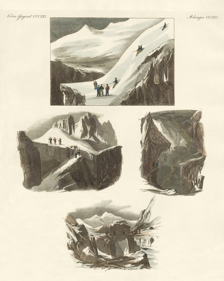 Concerning the ascent of Mount Blanc from German School, (19th century)