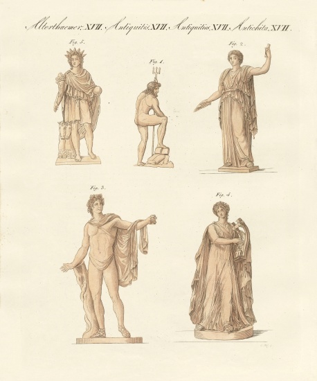 Divinities of the Greeks and Romans from German School, (19th century)