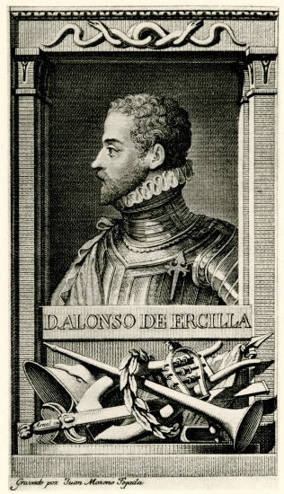 Don Alonso de Ercilla y Zuniga from German School, (19th century)