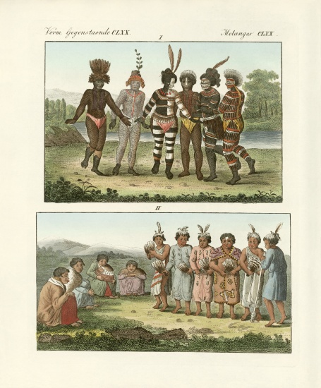 Inhabitants of the northwest coast of America from German School, (19th century)