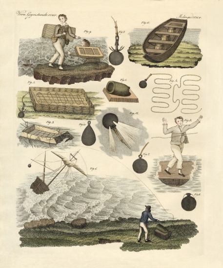 Manby's lost, stranded boats come to rescue from German School, (19th century)