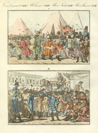 Russians ethnic festivities from German School, (19th century)