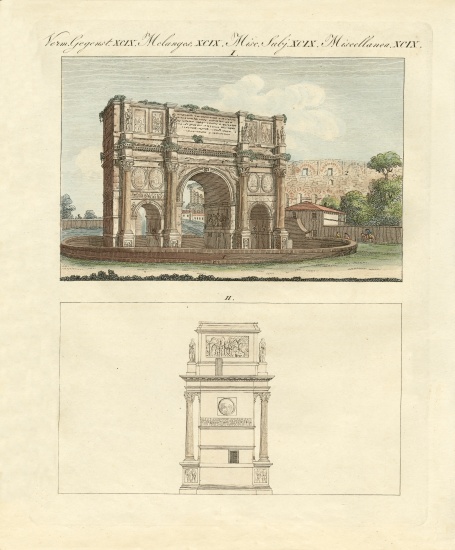 The Triumphal Arch of Emperor Constantin in Rome from German School, (19th century)