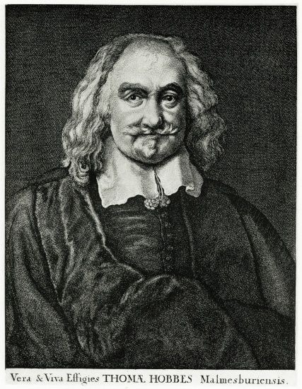 Thomas Hobbes from German School, (19th century)