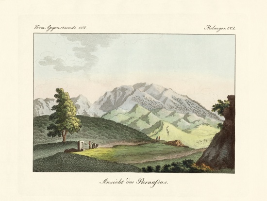 View of the Parnassus in Greece from German School, (19th century)