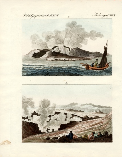 Volcano Island from German School, (19th century)
