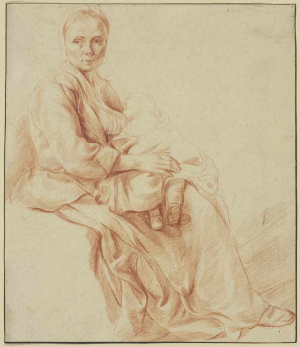Mutter mit einem Kinde an der Brust, nach rechts from Gerrit Adriaensz. Berckheyde