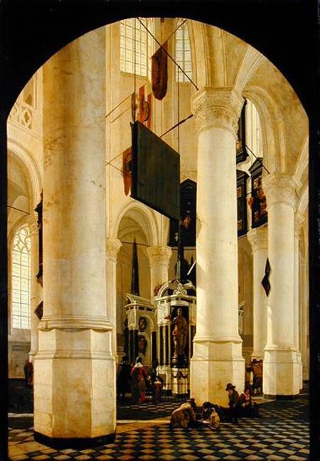 Interior of the Nieuwe Kerk in Delft with the Tomb of William the Silent from Gerrit Houckgeest