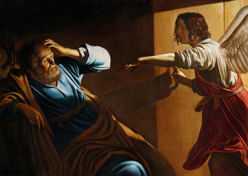 St. Peter Released from Prison from Gerrit van Honthorst