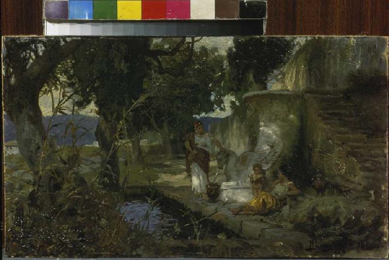Scene at the fountain from G.I. Semiradski
