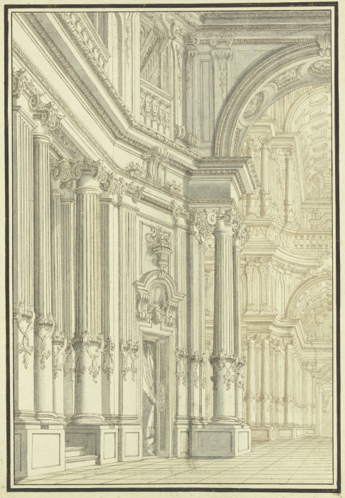 Innenraum einer barocken Kirche from Giacomo Antonio Mannini