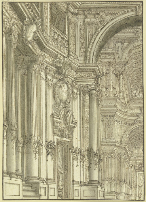 Säulenhalle, links ein Portal from Giacomo Antonio Mannini