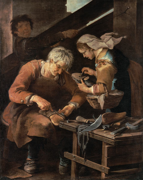 In the shoemaker workshop. from Giacomo Francesco Cipper
