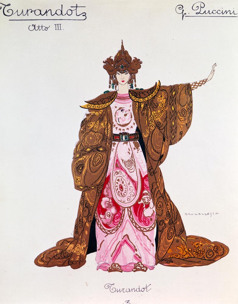 Figurine of Turandot in the third act from Giacomo Puccini