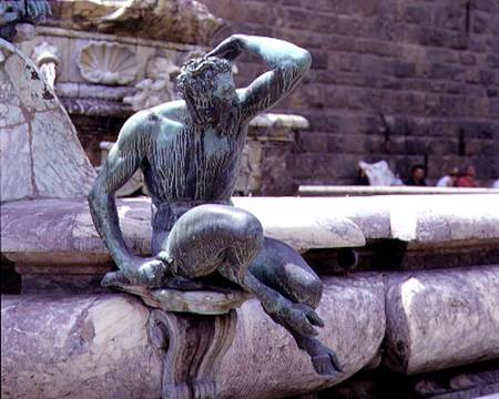 The Fountain of Neptune, detail of a satyr from Giambologna