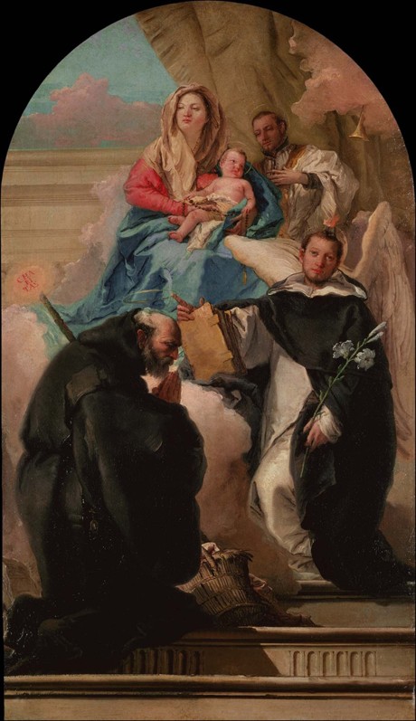 Madonna and Child with Three Saints from Giandomenico Tiepolo