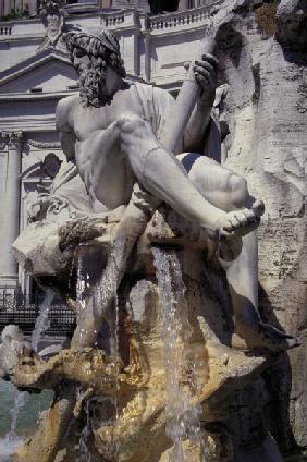 Rome, Fontana dei Fiumi, Ganges / Photo