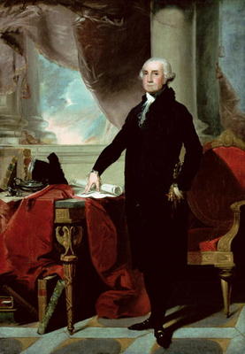 George Washington (1732-99) (colour litho) from Gilbert Stuart