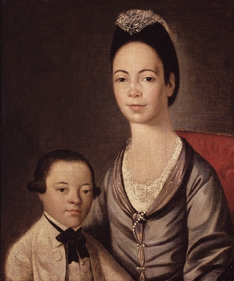 Mrs. Aaron Lopez and her son, Joshua, 1772/73 from Gilbert Stuart